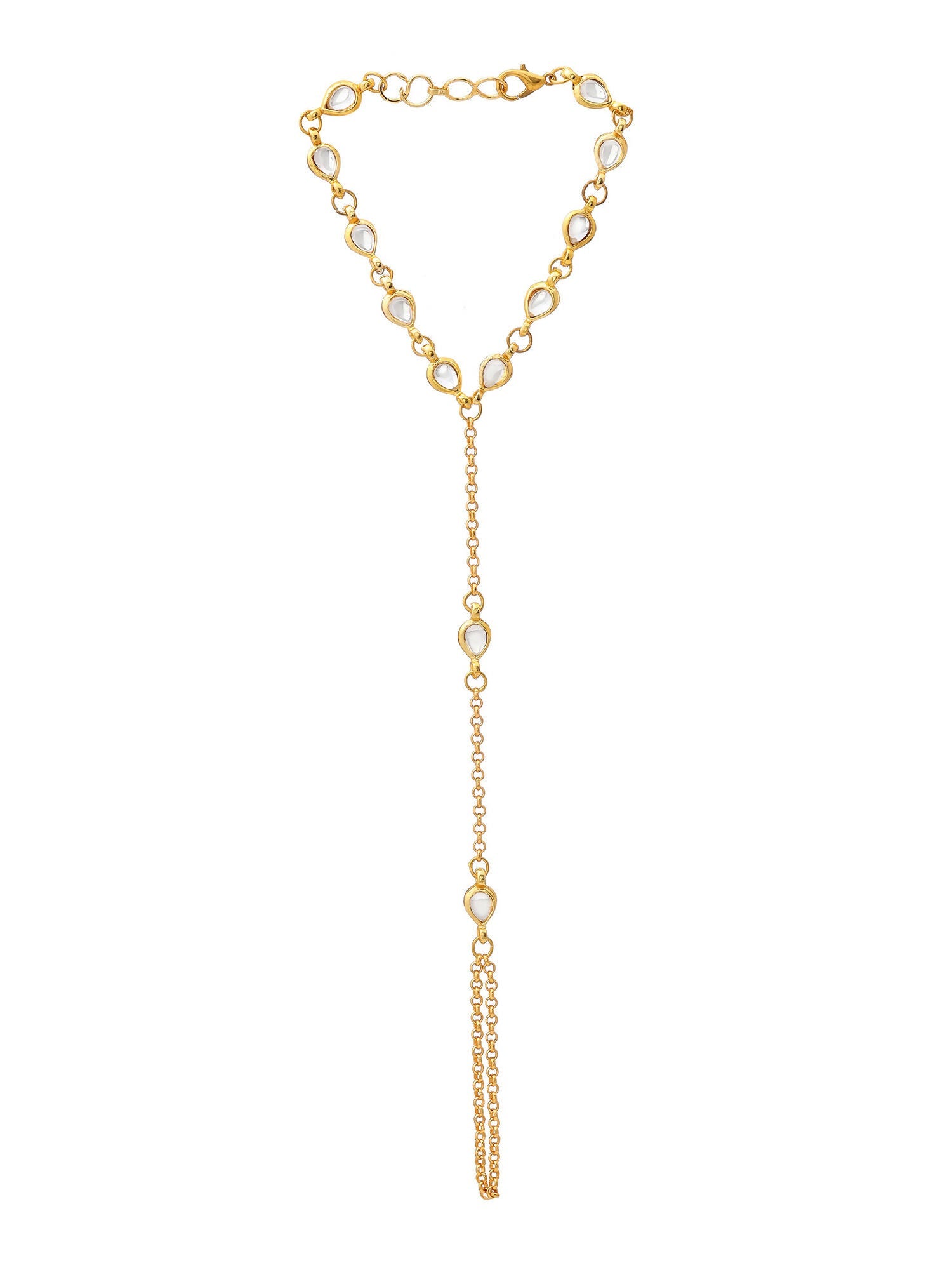 Ruby Raang Kundan & Gold Haath Phool | Swadesiicart