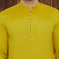 Even Apparels Yellowish Green Wedding Kurta - Green | Swadesiicart