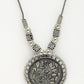 NVR Women's Silver-Toned Circular Shape Pendant with Chain | Swadesiicart