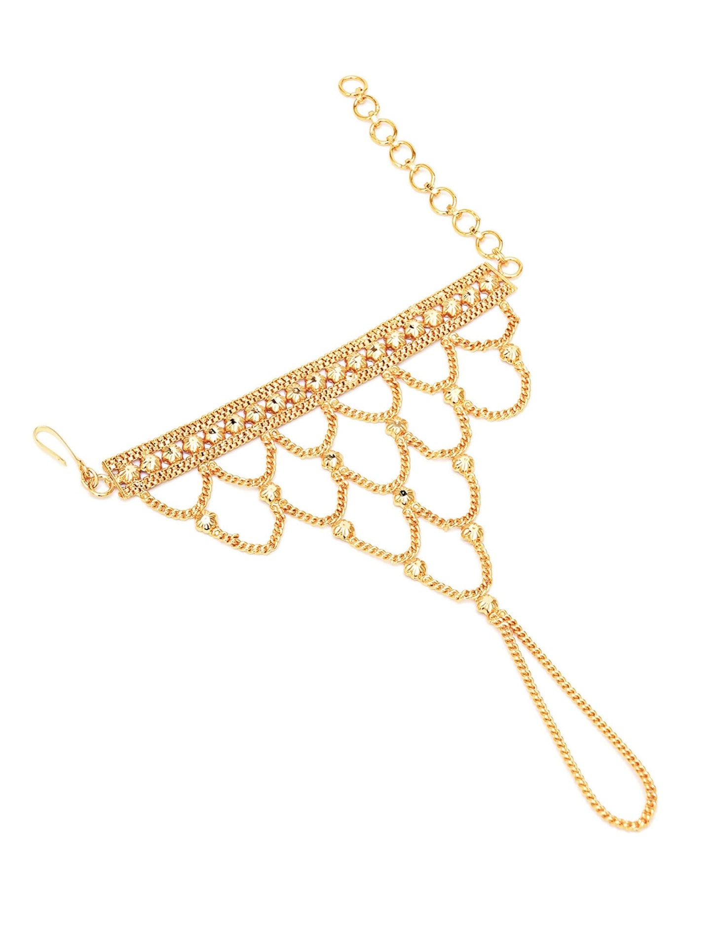 Golden Haathphool (Gold) - Ruby Raang | Swadesiicart