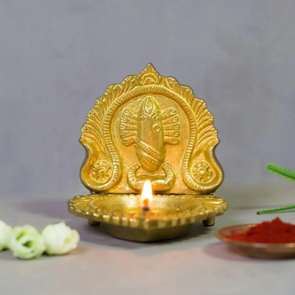 Isha Life Linga Bhairavi Brass Lamp | Swadesiicart