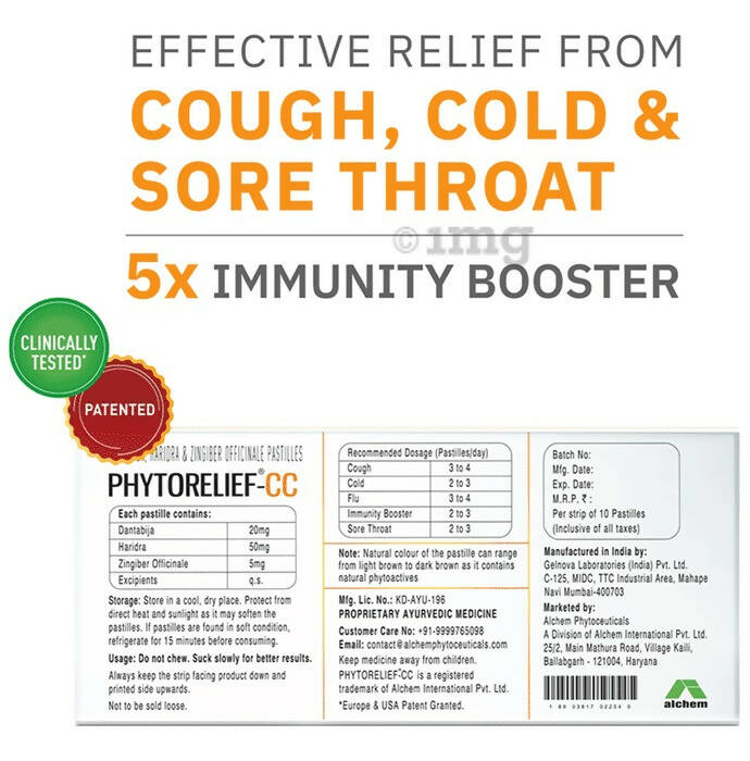 AlchemLife Phytorelief-CC Lozenges - Sugar Free - Swadesiicart