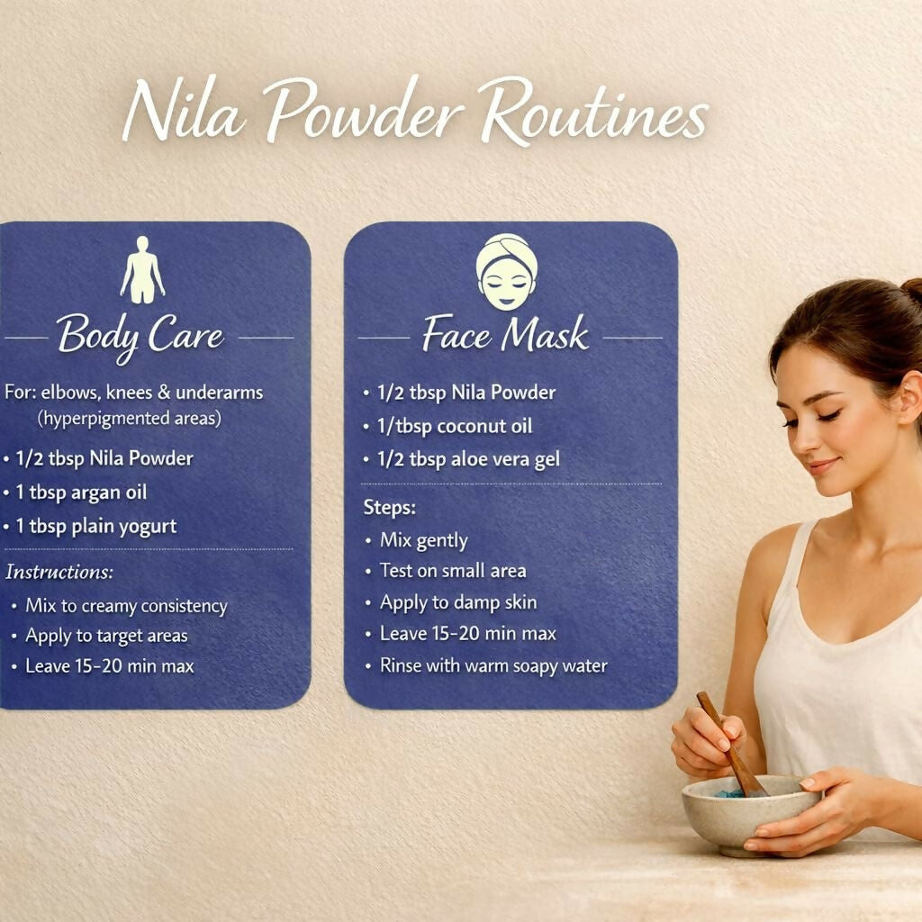Bare Alpha Moroccan Nila Powder – 100% Natural Indigo Blue Powder