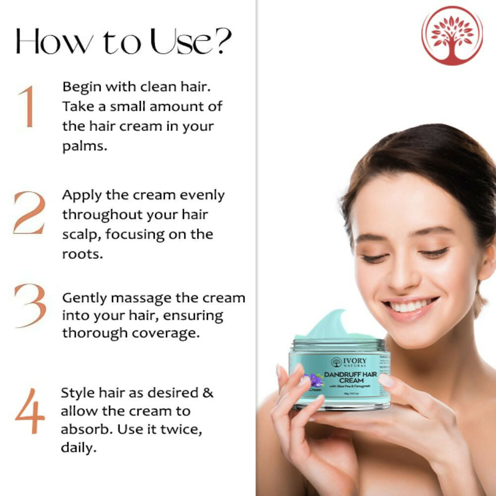 Ivory Natural Dandruff Hair Cream For Dandruff, And Nourishing Dry Scalp | Swadesiicart