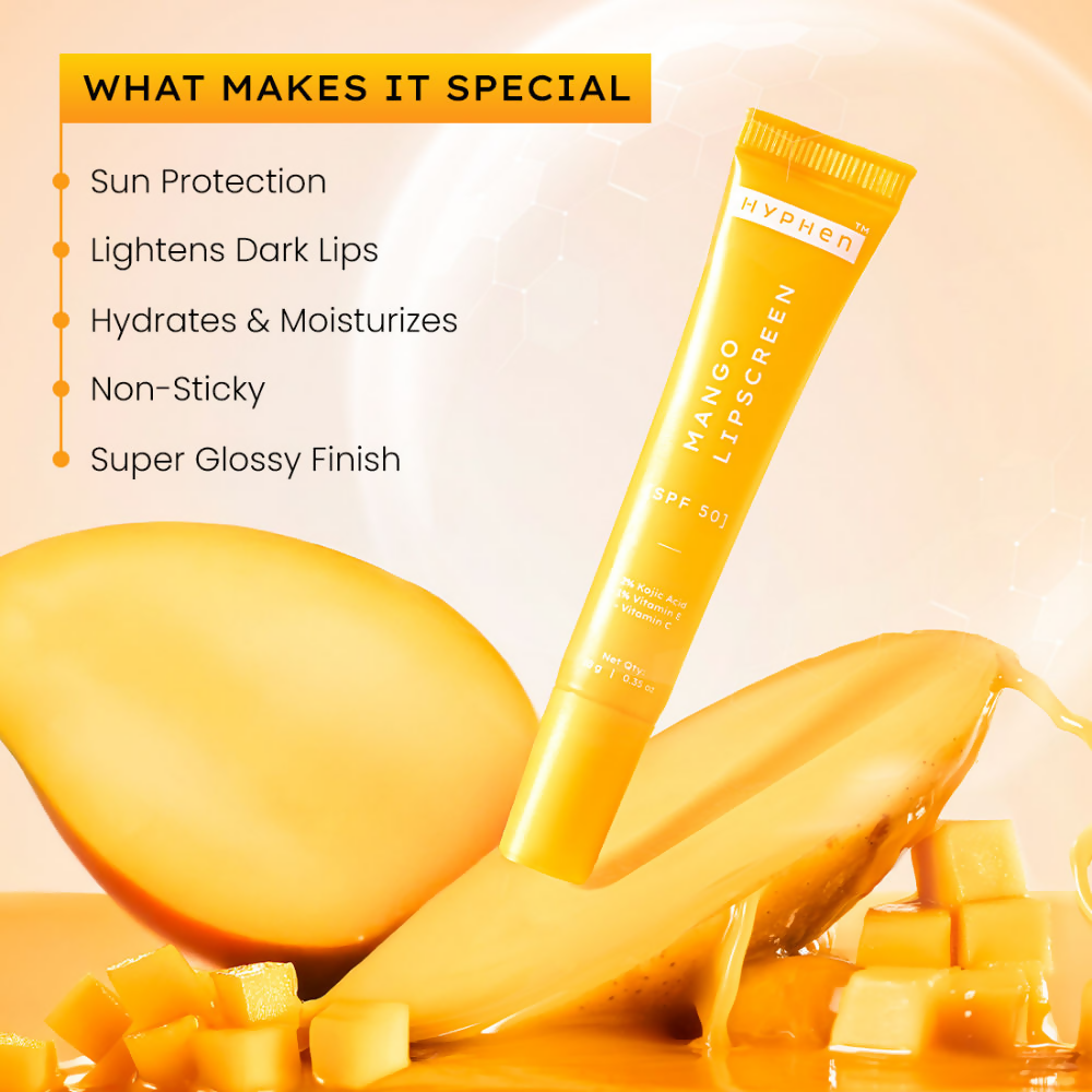 Hyphen By Kriti Sanon Mango Lip Balm SPF-50 PA++++ | Swadesiicart