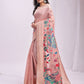 Shree Shyam Fashion Linen Cotton Peach Saree