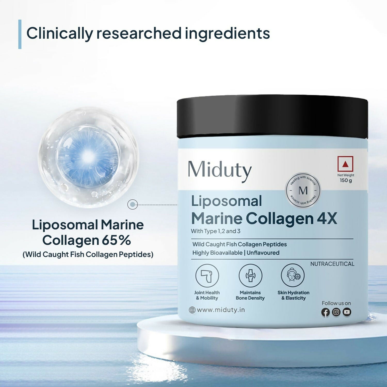 Miduty by Palak Notes Marine Collagen 4X | Swadesiicart