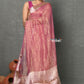Very Much Indian Tyohaar - Exclusive! Banarasi Handloom Crushed - Pure Tissue Silk Saree - Soft Pink (Silk Mark Certified) | Swadesiicart
