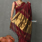 Very Much Indian Tyohaar - Designer! High Quality Pure Mul Cotton Handloom Saree - Dark Maroon | Swadesiicart