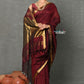 Very Much Indian Tyohaar - Designer! High Quality Pure Mul Cotton Handloom Saree - Dark Maroon | Swadesiicart