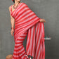 Very Much Indian Designer! High Quality Pure Mul Cotton Handloom Saree - Red | Swadesiicart