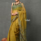 Very Much Indian Pure Kota Cotton Handblock Printed - Olive Yellow | Swadesiicart