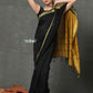 Very Much Indian Tyohaar - Pure Mul Cotton Handloom Saree - Black | Swadesiicart
