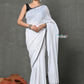 Very Much Indian Tyohaar - Mul Cotton Khadi Design Handloom Woven Saree - White | Swadesiicart