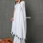 Very Much Indian Tyohaar - Mul Cotton Khadi Design Handloom Woven Saree - White | Swadesiicart