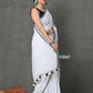 Very Much Indian Tyohaar - Mul Cotton Khadi Design Handloom Woven Saree - White | Swadesiicart