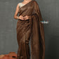 Very Much Indian Mul Cotton Zari Design Handloom Woven Saree - Brown | Swadesiicart
