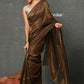 Very Much Indian Mul Cotton Zari Design Handloom Woven Saree - Brown | Swadesiicart