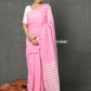 Very Much Indian Pure Mul Cotton Handloom Saree - Feather Pink | Swadesiicart