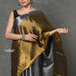 Very Much Indian Fusion Cotton Tissue Shimmer Saree - Silver and Gold | Swadesiicart