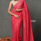 Very Much Indian Mul Cotton Zari Design Handloom Woven Saree - Rani Pink | Swadesiicart