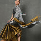 Very Much Indian Fusion Cotton Tissue Shimmer Saree - Silver and Gold | Swadesiicart