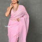 Very Much Indian Mul Cotton Zari Design Handloom Woven Saree - Lily Pink | Swadesiicart
