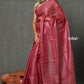 Very Much Indian Tyohaar - Pure Handloom Tussar Silk Saree With Sleek Golden Border - Copper Red | Swadesiicart