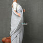Very Much Indian Tyohaar - Pure Mul Cotton Handloom Saree - Grey | Swadesiicart