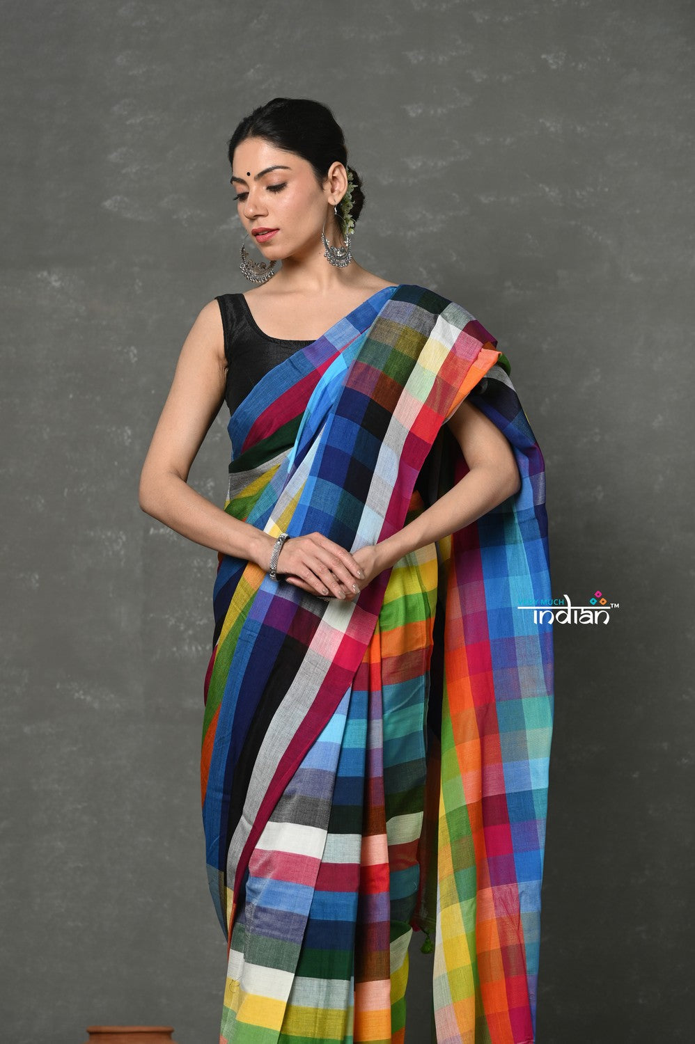 Very Much Indian Tyohaar - Exclusive! Pure Cotton Handloom Saree - Dream Rainbow Saree | Swadesiicart