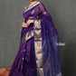 Very Much Indian Tyohaar - Handloom Pure Cotton Silk Saree With Golden Border - Violet | Swadesiicart