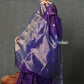 Very Much Indian Tyohaar - Handloom Pure Cotton Silk Saree With Golden Border - Violet | Swadesiicart