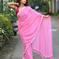 Very Much Indian Taapsee - Handloom Pure Mul Cotton Saree With Sleek Border - Wisteria Pink | Swadesiicart