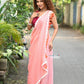 Very Much Indian Taapsee - Designer! Pure Mul Cotton Saree with Sleek Border - Heavy Peach | Swadesiicart
