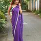 Very Much Indian Taapsee - Designer! Pure Mul Cotton Saree with Sleek Border - Purple | Swadesiicart