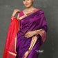 Very Much Indian Handloom Pure Cotton Silk Saree With Golden Border - Purple Pink | Swadesiicart