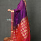 Very Much Indian Tyohaar - Handloom Pure Chanderi Cotton Silk Saree With Golden Border - Purple Pink | Swadesiicart
