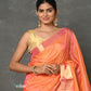 Very Much Indian Tyohaar - Handloom Pure Chanderi Cotton Silk Saree With Golden Border - Peach | Swadesiicart