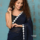 Very Much Indian Taapsee - Designer! Pure Mul Cotton Saree with Sleek Border - Dark Blue | Swadesiicart
