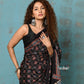 Very Much Indian Handloom Modal Silk Saree With Ajrakh Handblock Print With Eco-Friendly Vegetable Dye- Black Hue | Swadesiicart