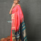 Very Much Indian Tyohaar - Handloom Pure Chanderi Cotton Silk Saree With Golden Border - Pink | Swadesiicart