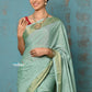 Very Much Indian Tyohaar - Handloom Pure Cotton Paithani With Asawali Pallu - Sea Green | Swadesiicart