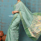 Very Much Indian Tyohaar - Handloom Pure Cotton Paithani With Asawali Pallu - Sea Green | Swadesiicart