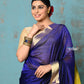 Very Much Indian Prerna - Handloom Pure Chanderi Cotton Silk Saree With Golden Border - Royal Blue | Swadesiicart