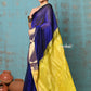 Very Much Indian Prerna - Handloom Pure Chanderi Cotton Silk Saree With Golden Border - Royal Blue | Swadesiicart