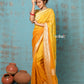 Very Much Indian Suhaani - Handloom Khaddi Georgette Saree With Sleek Border - Ombre Yellow (Silk Mark) | Swadesiicart