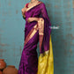 Very Much Indian Prerna - Handloom Pure Chanderi Cotton Silk Saree With Golden Border - Soft Plum | Swadesiicart