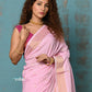 Very Much Indian Tyohaar - Handloom Pure Cotton Paithani With Asawali Pallu - Feather Pink | Swadesiicart