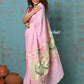 Very Much Indian Tyohaar - Handloom Pure Cotton Paithani With Asawali Pallu - Feather Pink | Swadesiicart