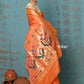 Very Much Indian Tyohaar - Handloom Pure Cotton Paithani With Asawali Pallu - Serene Orange | Swadesiicart